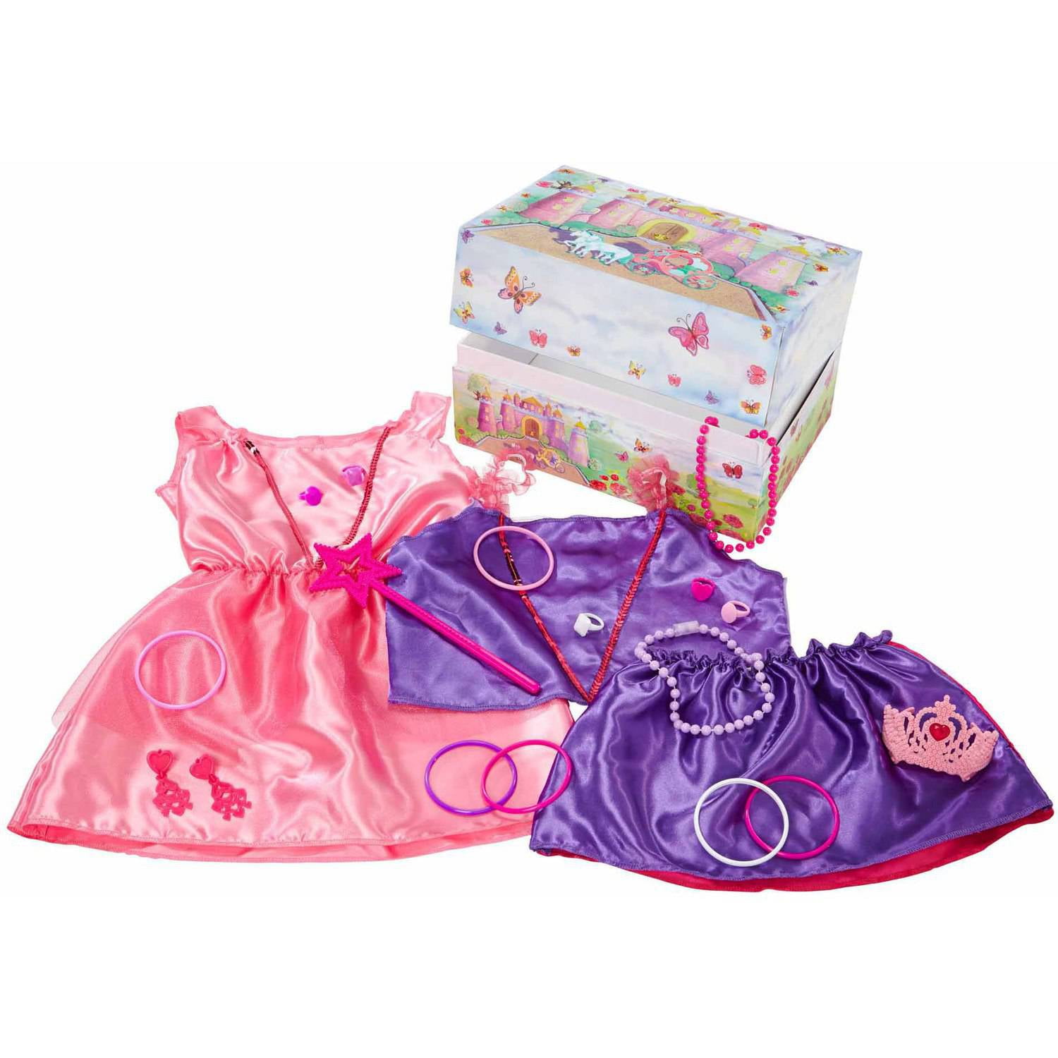 little girl dress up trunks with clothes