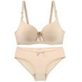 thumbnail image 1 of HomeGardon Bra Set for Women(Bra and Panty Sets ) 2 Piece,Solid Color Seamless Plus Size Lingerie Sets Clearance, 1 of 5