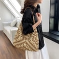 thumbnail image 3 of Women Large Capacity Straw Woven Tote Bag Beach Travel Bag (Light Brown) Shoulder Bags for Women, 3 of 10
