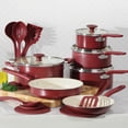 thumbnail image 2 of Tramontina Ceramaware 20-Piece Ceramic Nonstick Cookware Set, Wine, 2 of 33