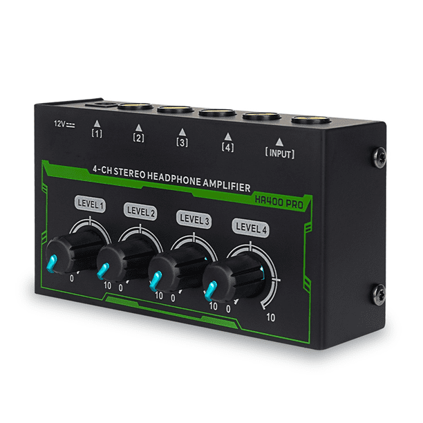Amplificateur Casque 8 Canaux Stéréo Portable Métal – 12V, Volume Indépendant, Pour Studio Scène Maison