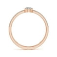 thumbnail image 2 of ANGARA Natural 0.4 Ct. Diamond Classic Stackable Ring in 14K Rose Gold for Women (Ring Size: 3), 2 of 9