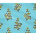 thumbnail image 4 of oneOone Cotton Flex Aqua Blue Fabric Leaves & Flower Floral Craft Projects Decor Fabric Printed By The Yard 40 Inch Wide, 4 of 4