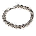 thumbnail image 3 of cubana de eslabones de acero inoxidable de primera con cierre de langosta para hombres moteros Plata SM SunniMix Pulsera de cadena de eslabones cubanos, 3 of 8