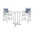 thumbnail image 3 of SAFAVIEH Outdoor Collection Pate 3-Piece Bar Table Bistro Set Grey/Beige/ Navy, 3 of 7