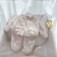 thumbnail image 1 of Traje de otoño e invierno para niños, franela con forro polar, grueso, cálido, elegante, ropa de casa, pijama, traje de dos piezas para niños y niñas, 1 of 6