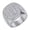 Silver, variant on Men's Stainless Steel Hip Hop Full Diamond Cross Personalized Ring Silver Size 11