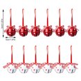 thumbnail image 4 of Advancent 12 Uds. Campana de Navidad rojo blanco Metal cascabeles grandes árboles de Navidad adornos colgantes vacaciones suministros de decoración para Kits de decoración para fiestas Advancent HA008656-00, 4 of 6