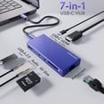 thumbnail image 3 of AFFHAUSEN 7-in-1 USB-C Hub – Gigabit Ethernet, 3.5mm Audio/Mic, SD Card Reader, 4K@60Hz HDMI, USB-A 5Gbps, 100W PD – MacBook, iPad Pro, Laptops, 3 of 9