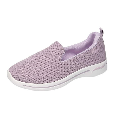 

Women s Knit Slip On Shoes Comfy Walking Comfortable Breathable Mesh Low-Top Ballet Flat Nurse Shoes Casual Sneakers
