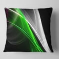 thumbnail image 2 of Designart Fractal Lines Green White - Abstract Throw Pillow - 18x18, 2 of 5