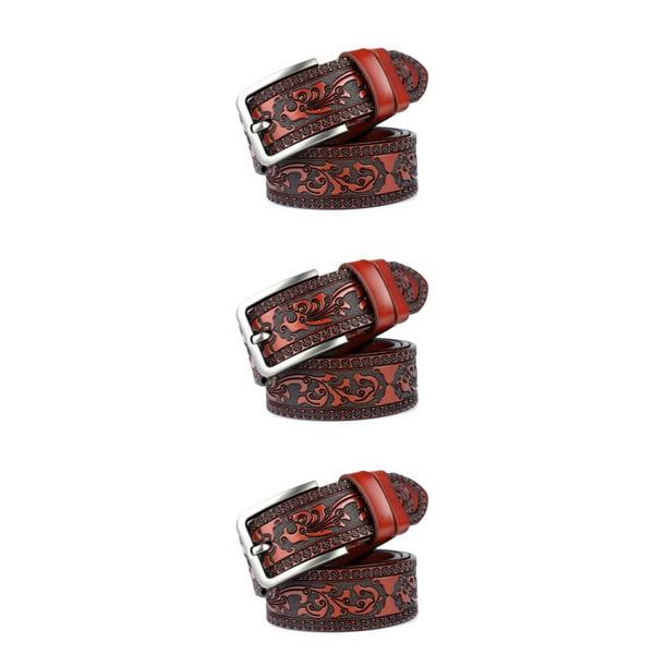 Qarigey Elegante Cinturón De PU Para Hombres Impresión De Moda Desgaste Flexible Y Resistente Al Desgaste Sin Lastimarse Las Manos Type1 NO1