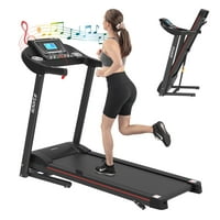 YY Style Adjustable Incline and Audio Speakers Upgrade Folding Electric Exercise Treadmill with 12 Automatic Programs, 260 Lb. Weight Capacity