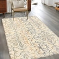 thumbnail image 3 of Bohemian Floral Large Area Rugs for Bedroom Living Room, Soft Non Slip Carpet Bedside Rug, Vintage Gradient European Line Rectangular Floor Cover Kitchen Accent Rug 4'x6' for Dining Room/Office, 3 of 9