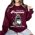 thumbnail image 4 of Feral and Pregnant Don’t Touch Me Sweatshirt – Funny Christmas Maternity Sweater, Pregnant Xmas Humor Top, Cozy Holiday Gift for Mom to Be, 4 of 7