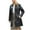 Black, variant on Fesfesfes Womens Trench Coat Slim Fit Dressy Coat Lapel Jacket Overcoat Outwear Windbreaker On Sale