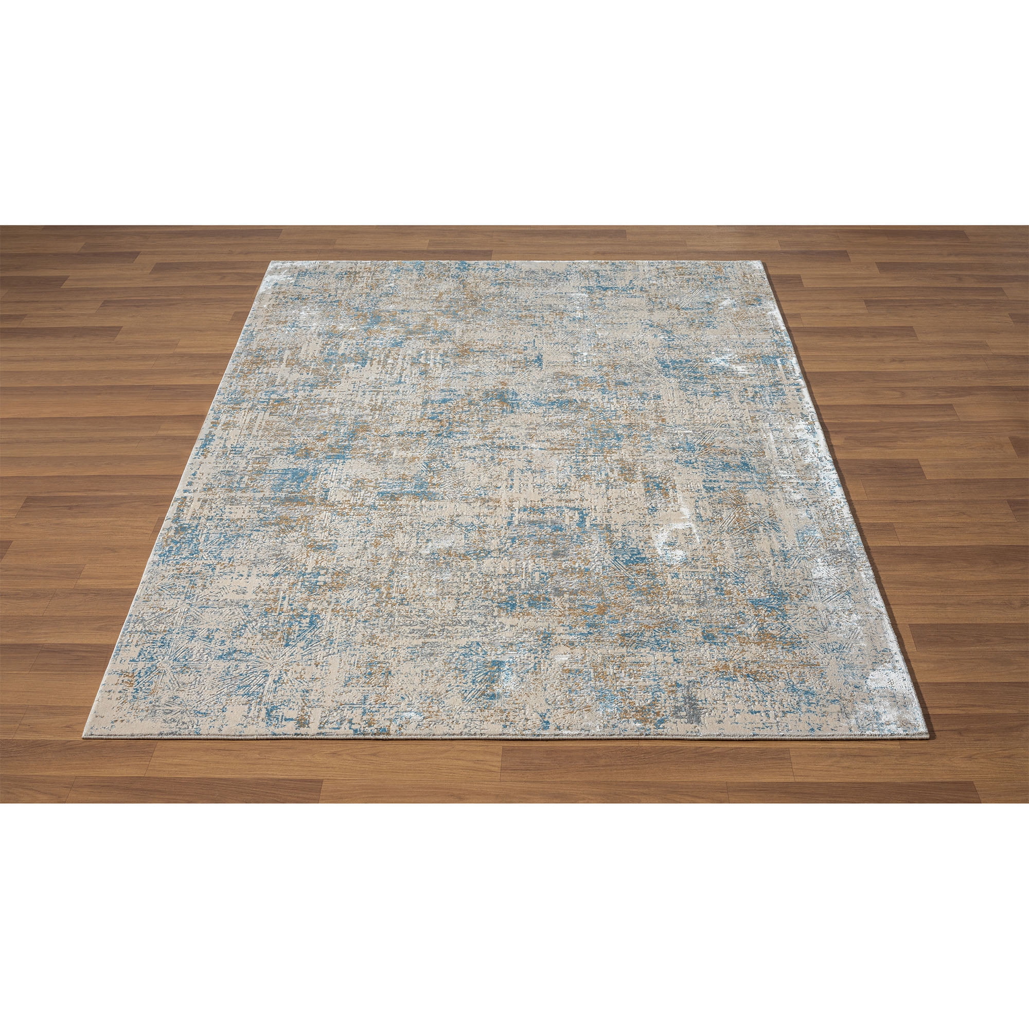 Ox Bay Dallas 2' x 3' Blue/Gray Abstract Premium Ultra-Soft Indoor Area Rug