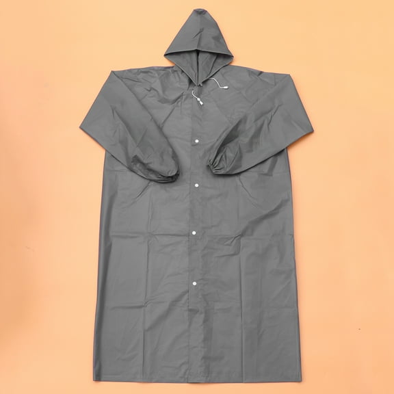 Raindrops 1 Set Waterproof Grey EVA Rain Ponchos For Adults All Seasons