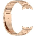 thumbnail image 4 of Klonfd Bracelet de Montre en Acier Inoxydable, Bracelet Intelligent, Accessoires pour Galaxy Watch8, Design Classique à Taille Fine, Trois Perles, Durable, Confortable, Bracelet de Remplacement Compatible avec 40 mm 44 mm, 4 of 6