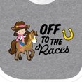thumbnail image 4 of Inktastic Off to the Races with Cowgirl on Horse Girls Baby Bib, 4 of 4