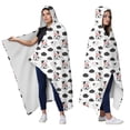 thumbnail image 2 of Wearable Blanket,White Cow Cloud Pattern Hooded Wearable Sherpa Blanket for Adults & Teens,Winter Poncho Shawl Wrap Cape Thick Warm,60"x80", 2 of 5