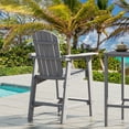 thumbnail image 6 of DEXTRUS 25" Tall Adirondack Chair Set of 2, Poly Bar Balcony Chairs, Grey, 6 of 7