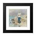 thumbnail image 2 of Alexander Pock 12x12 Black Modern Framed Museum Art Print Titled - Austrian Officer on the Adriatic, 2 of 5