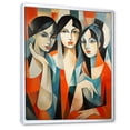 thumbnail image 2 of Designart "Les Demoiselles d Avignon A Masterpiece Unveiled IV" Portrait Floater Framed Wall Decor, 2 of 7