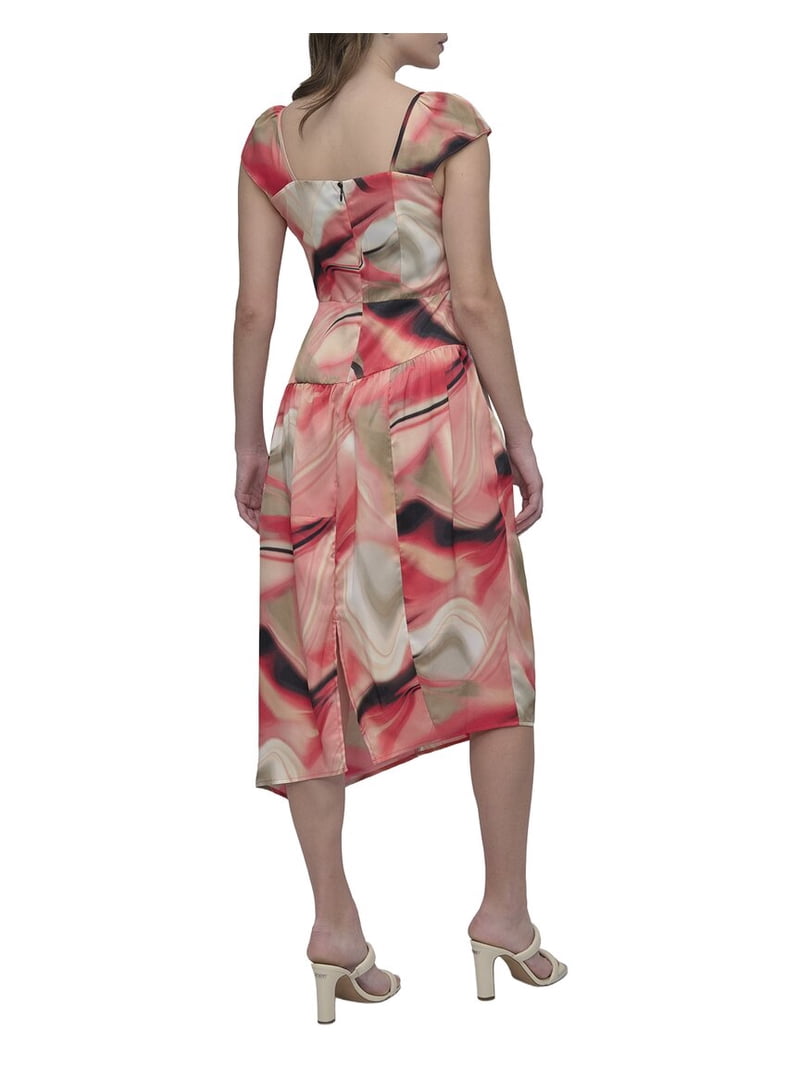DKNY Printed Asymmetrical Dress