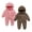 Coffee1, variant on 2PC Baby Girls Boys Clothes Baby Jumpsuit Newborn Fuzzy Fleece Snowsuit Winter Onesie Thicken Warm Hooded Rompers