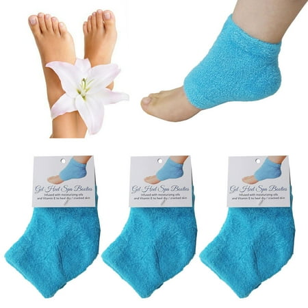 Moisturizing Gel Socks - 6 Pcs Gel Heel Socks Spa Booties Cracked Foot Moisturizing Skin Care Dry Feet