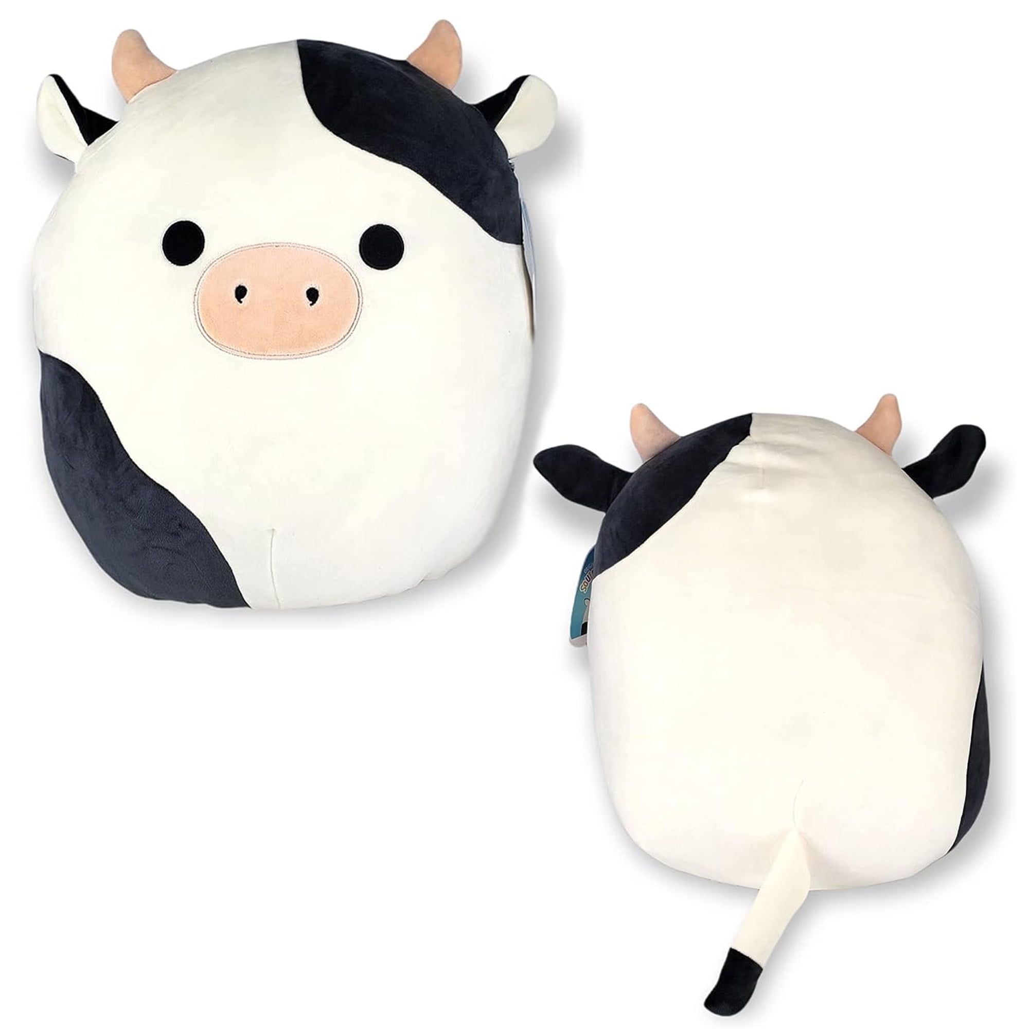 Squishmallow Kellytoy 16 inch Connor the Cow Farm Squad Plush Soft Doll