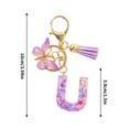 thumbnail image 3 of LACKUST Initial Letter Keychains for Women,Clearance Keychains Rings for Keys for Men Women for Car,Purple Tassel Design,Purple, 3 of 4