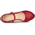 thumbnail image 4 of Zapatos de tacón de aguja Allegra K Rojo 40, 4 of 6