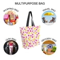 thumbnail image 7 of FORMRS Womens Canvas Tote Bag with Zipper Inner Pocket Shoulder Handbag, Beige Stars, 7 of 7