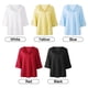 thumbnail image 3 of Blusa de mujer a rayas, manga con puños, cuello en V, botón, suelta, informal, camisa de verano CACAGOO Blusa de mujer, 3 of 7