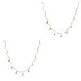 thumbnail image 2 of Jumpingount Collar Cadenas Oro Plata Estrellas Joyería estética Estilo simple Borlas Gargantillas Día de San Valentín Collares Regalos para mujeres Oro Type2 NO2 Jumpingount CBP252964, 2 of 5