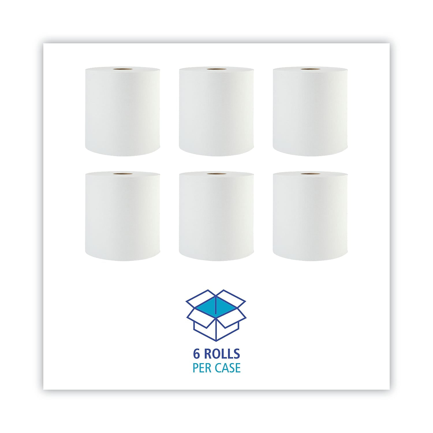Boardwalk® Hardwound Paper Towels, 1-Ply, 8 x 600 ft, White, 2 Core, 12  Rolls/Carton