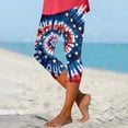 thumbnail image 2 of Ofertas Del Dia de Hoy Relampago! QATAINLAV 4th of July Capri Leggings for Women Independence Day Patriotic Legging Cropped Pants Holiday Beach Yoga Capris Blue XL, 2 of 6