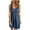 Navy, variant on IROINNID V-Neck A-Line Dress For Women Solid Color Off Shoulder Waist Sleeveless Dress Comfort Waist Dress