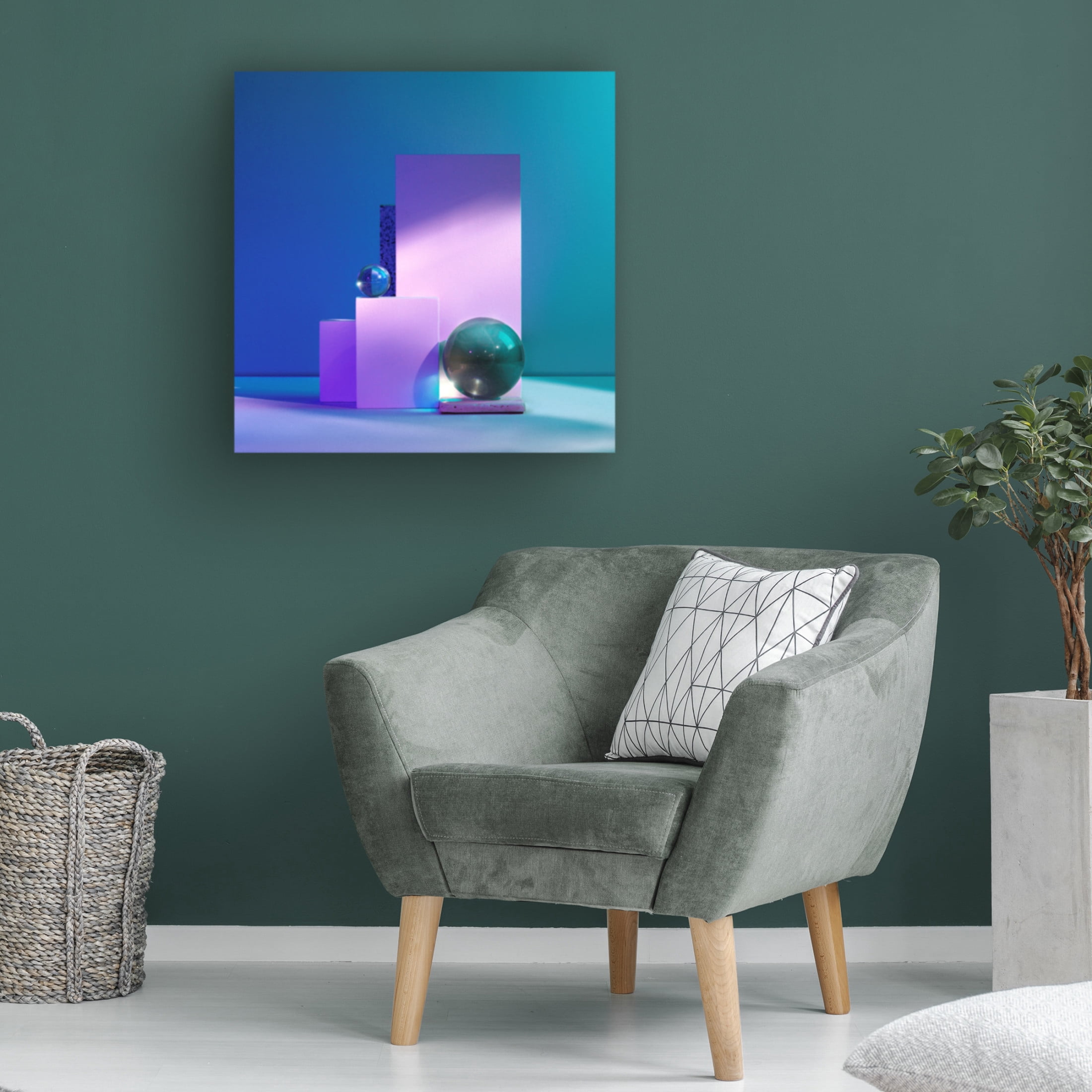 Canvas Wall Art - Isma Yunta 'Aqua' Wall Art for Living Room, Bedroom, or Office Décor by Trademark Fine Art - 14 x 14 Inches