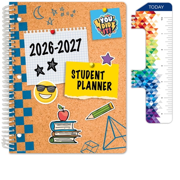 Global Datebooks Elementary Student Planner AY 2026-2027 - Matrix Style - 8.5"x11" (Corkboard)