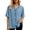 Blue, variant on Womens Tops Lightweight Half Sleeve Trendy Tee V Neck Ruffle T-Shirts Thin Loose Fit Summer Clothes for Beach Travel