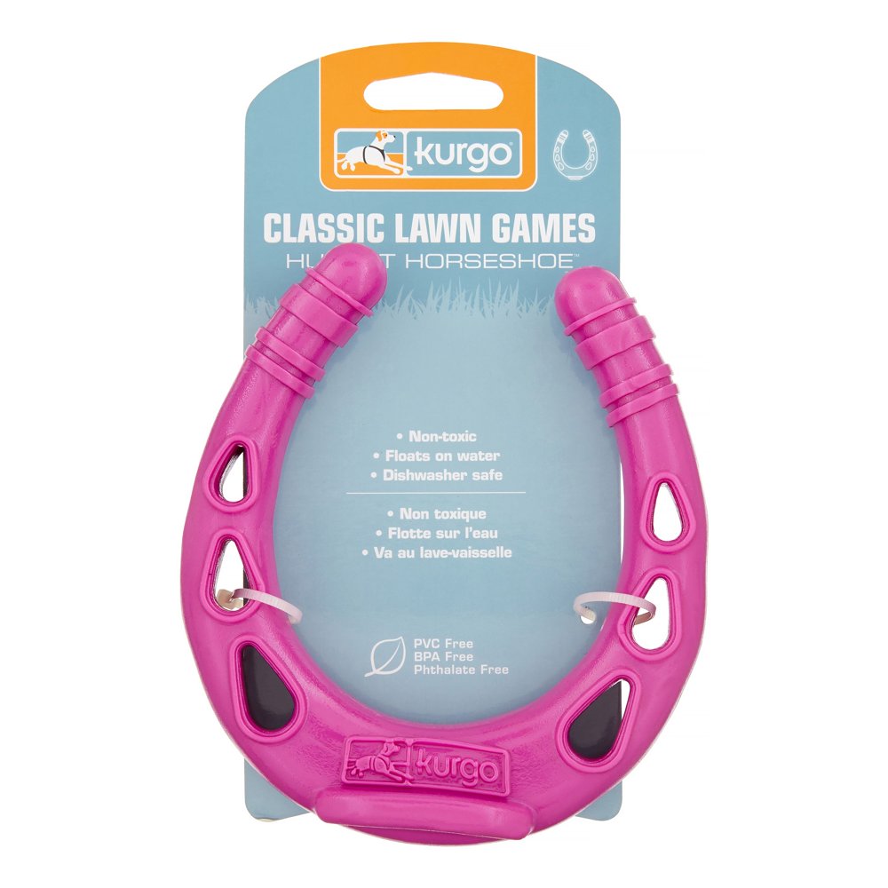 Kurgo HuckIt Horseshoe Dog Toy, Just Violet