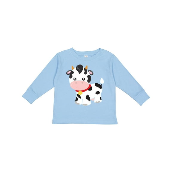 Inktastic Cute Cow, Baby Cow, Little Cow, Farm Animal Boys or Girls Long Sleeve Toddler T-Shirt