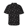 thumbnail image 3 of Picia Cute Skull Gentle Cotton Regular Fit Short Sleeve Casual Hawaiian Shirt for Men-Small, 3 of 9