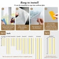 thumbnail image 6 of Static Cling Door Window Covering, Yellow Grey Stripe Window Privacy Film Frosted, Modern Farmhouse Vertical Striped UV Blocking Windows Film for Office, Hotel, Bedroom, 29.5 x 78.7 Inches, 6 of 9