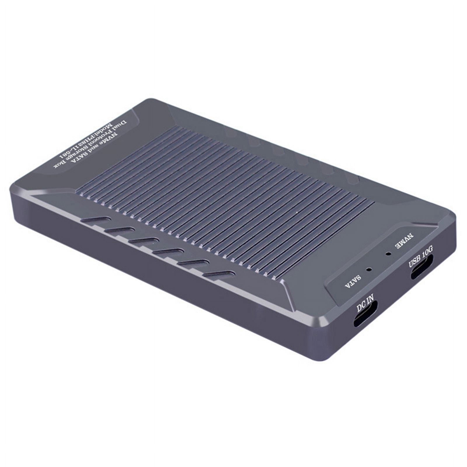 M.2 NVME SATA NGFF SSD Enclosure Single Chip Dual Protocol Dual Disk USB3.2 10Gb Mobile Storage Hard Drive Box