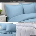 thumbnail image 2 of Sheetsnthings 8pc Bed in a Bag Set: California King Size, Viscose from Bamboo, Solid Blue (Sheet Set & Duvet Cover Set) + White Down Alternative Comforter, 2 of 2