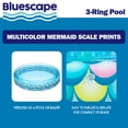 thumbnail image 3 of Bluescape Colorful Mermaid Print 3-Ring Inflatable Swimming Pool for Kids, Round, Age 2 & up, Unisex, 3 of 7